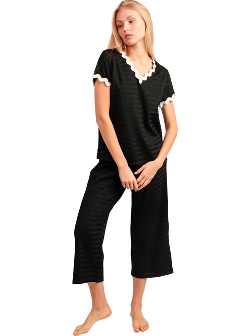 Pigiama a maniche corte da donna ADMAS LUXURY Luxe Waves - Kiabi
