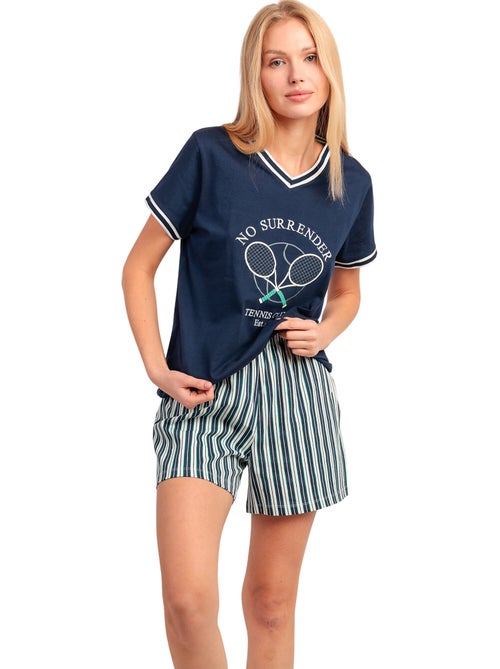 Pigiama a maniche corte da donna ADMAS Tennis Club - Kiabi Pigiama a maniche corte da donna ADMAS Tennis Club - Kiabi