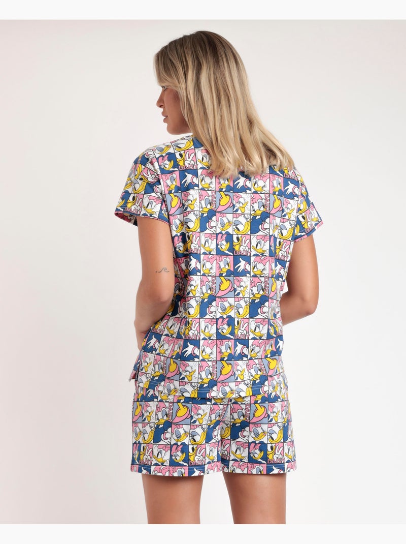 Pigiama a maniche corte da donna DISNEY Daisy Poses Rosa - Kiabi