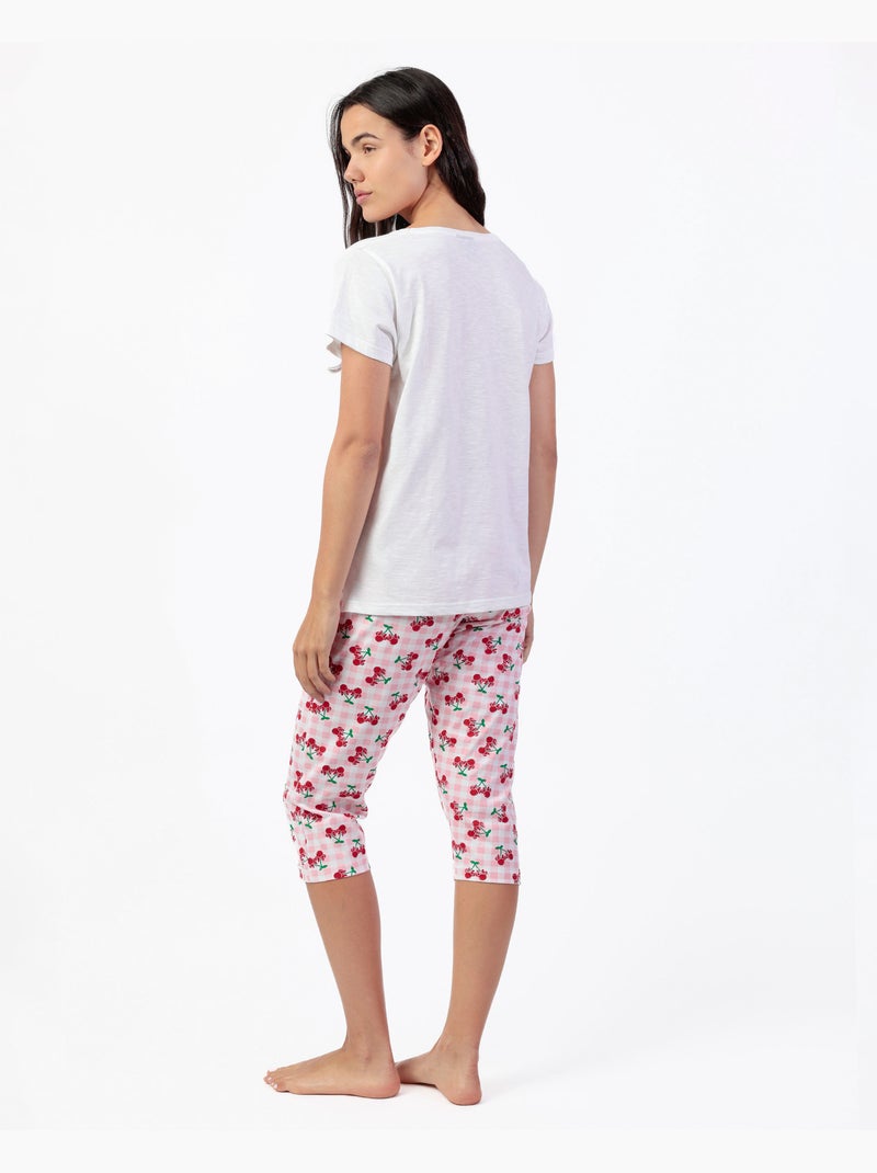 Pigiama a maniche corte da donna DISNEY Minnie Cherry Bianco - Kiabi