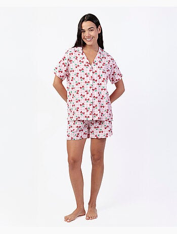 Pigiama a maniche corte da donna DISNEY Minnie Cherry