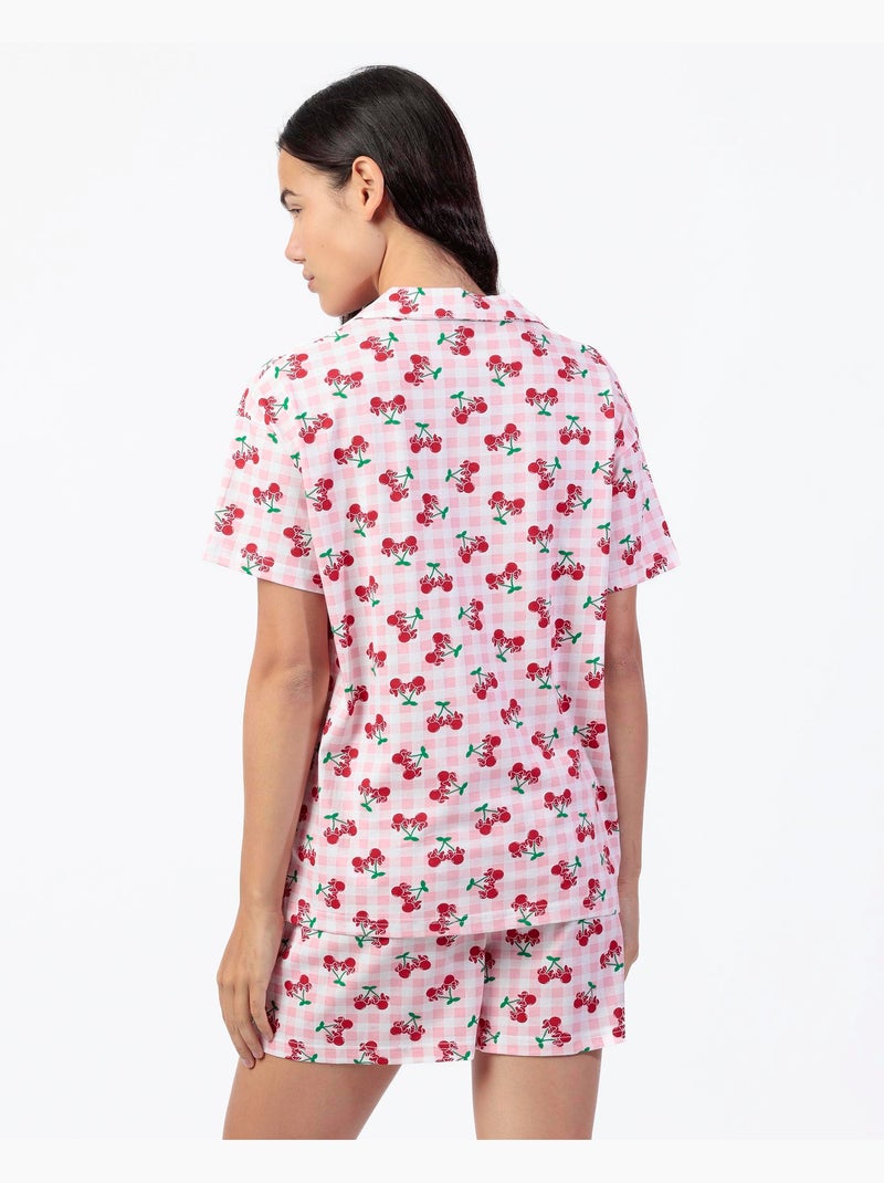 Pigiama a maniche corte da donna DISNEY Minnie Cherry Rosa - Kiabi