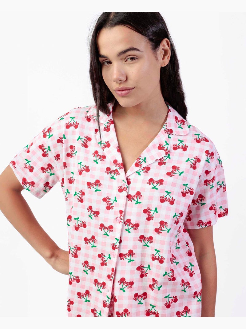 Pigiama a maniche corte da donna DISNEY Minnie Cherry Rosa - Kiabi