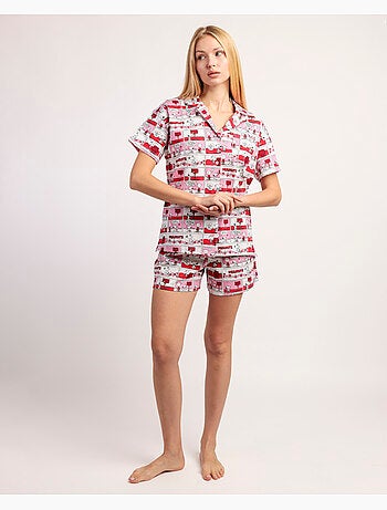 Pigiama a maniche corte da donna PEANUTS Love Valentines