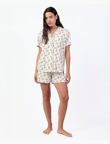 Pigiama a maniche corte da donna PEANUTS Summer Break