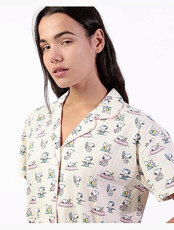 Pigiama a maniche corte da donna PEANUTS Summer Break