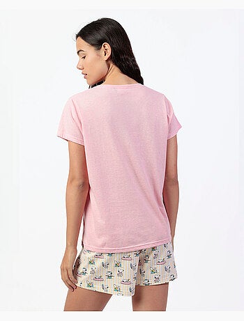 Pigiama a maniche corte da donna PEANUTS Summer Break