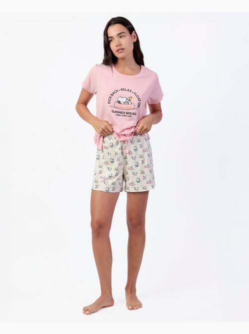Pigiama a maniche corte da donna PEANUTS Summer Break - Kiabi Pigiama a maniche corte da donna PEANUTS Summer Break - Kiabi