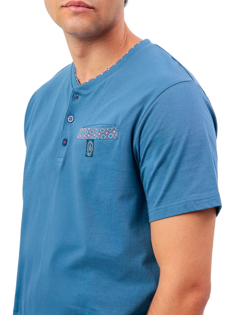 Pigiama a maniche corte da uomo ADMAS CLASSIC Sterling Blu - Kiabi