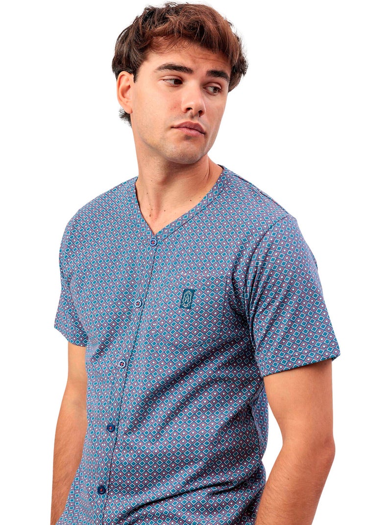 Pigiama a maniche corte da uomo ADMAS CLASSIC Sterling Blu - Kiabi