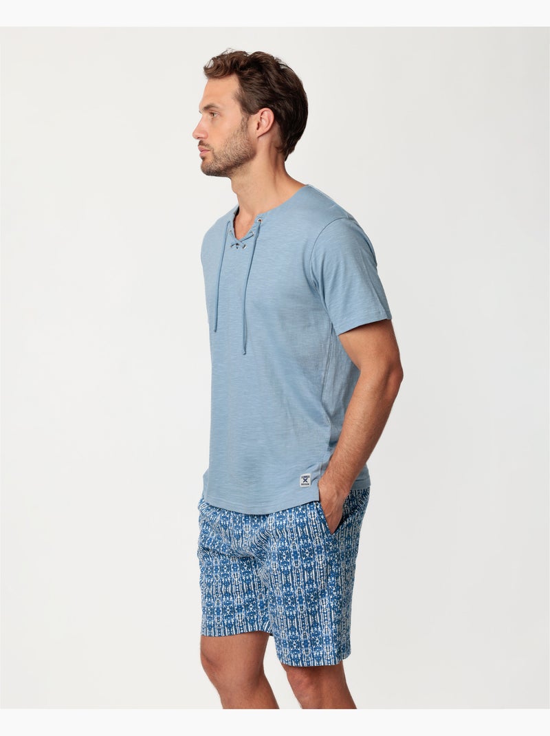 Pigiama a maniche corte da uomo ADMAS Ibiza Trip Blu - Kiabi