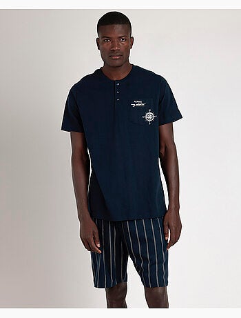 Pigiama a maniche corte da uomo della collezione ADMAS Navy