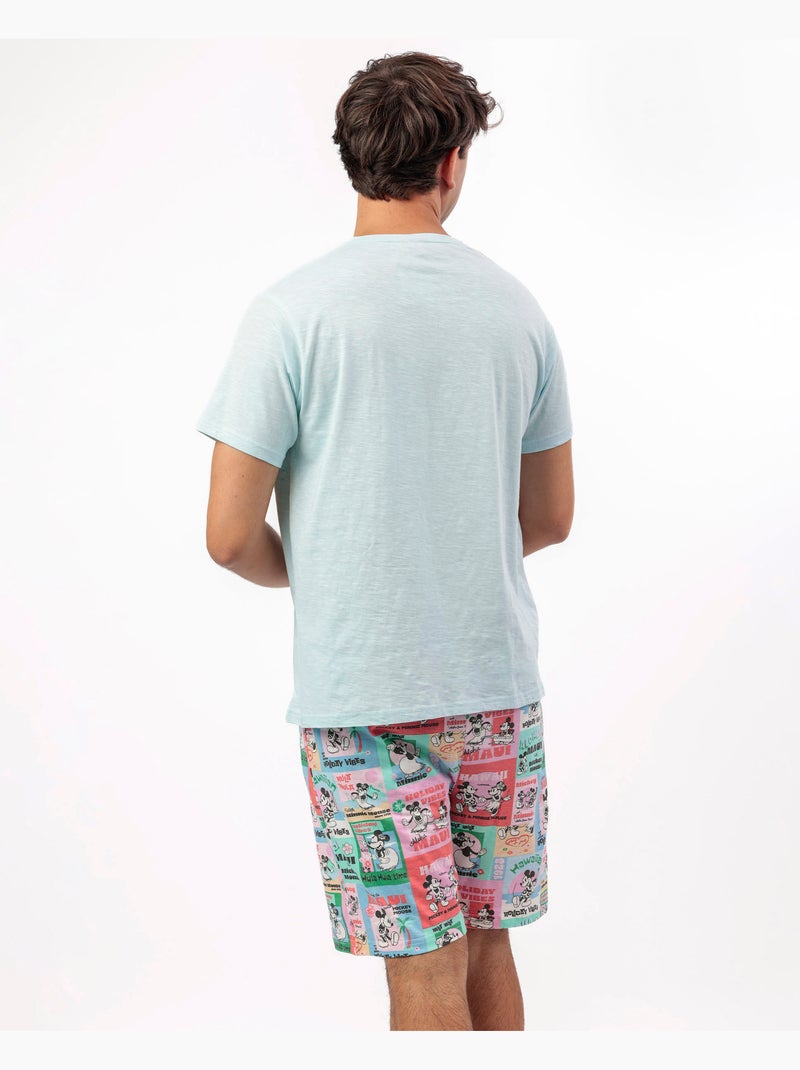 Pigiama a maniche corte da uomo Disney Holiday Vibes Blu - Kiabi