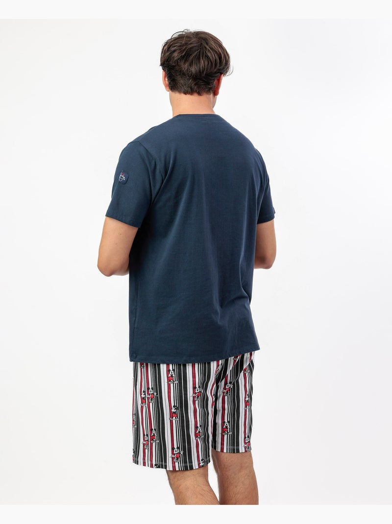 Pigiama a maniche corte da uomo Disney Mickey New York Blu marino - Kiabi
