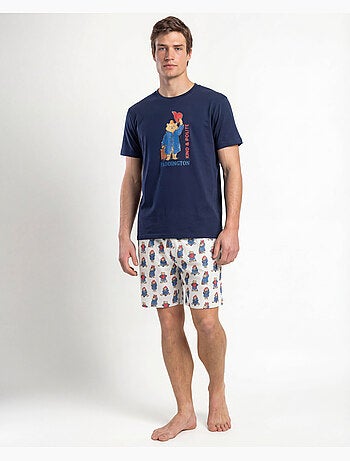 Pigiama a maniche corte da uomo PADDINGTON CLASSIC con stampa acquerello
