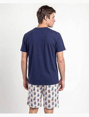 Pigiama a maniche corte da uomo PADDINGTON CLASSIC con stampa acquerello