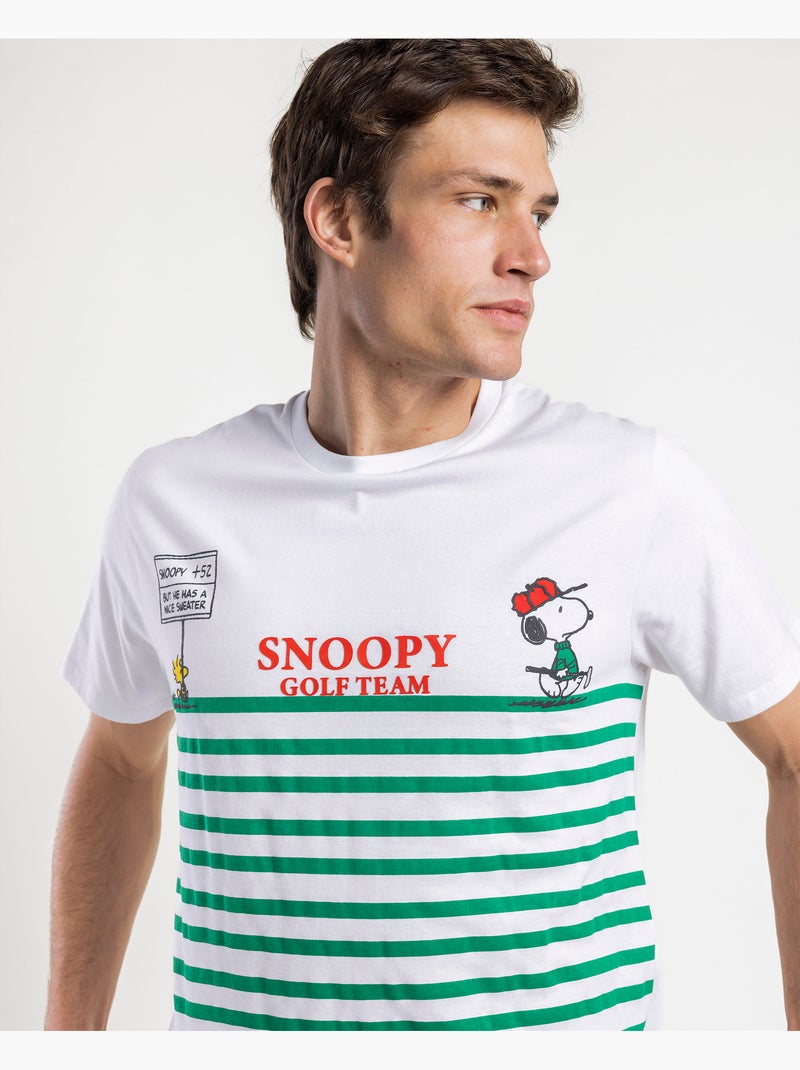 Pigiama a maniche corte da uomo PEANUTS Golf Team Verde - Kiabi