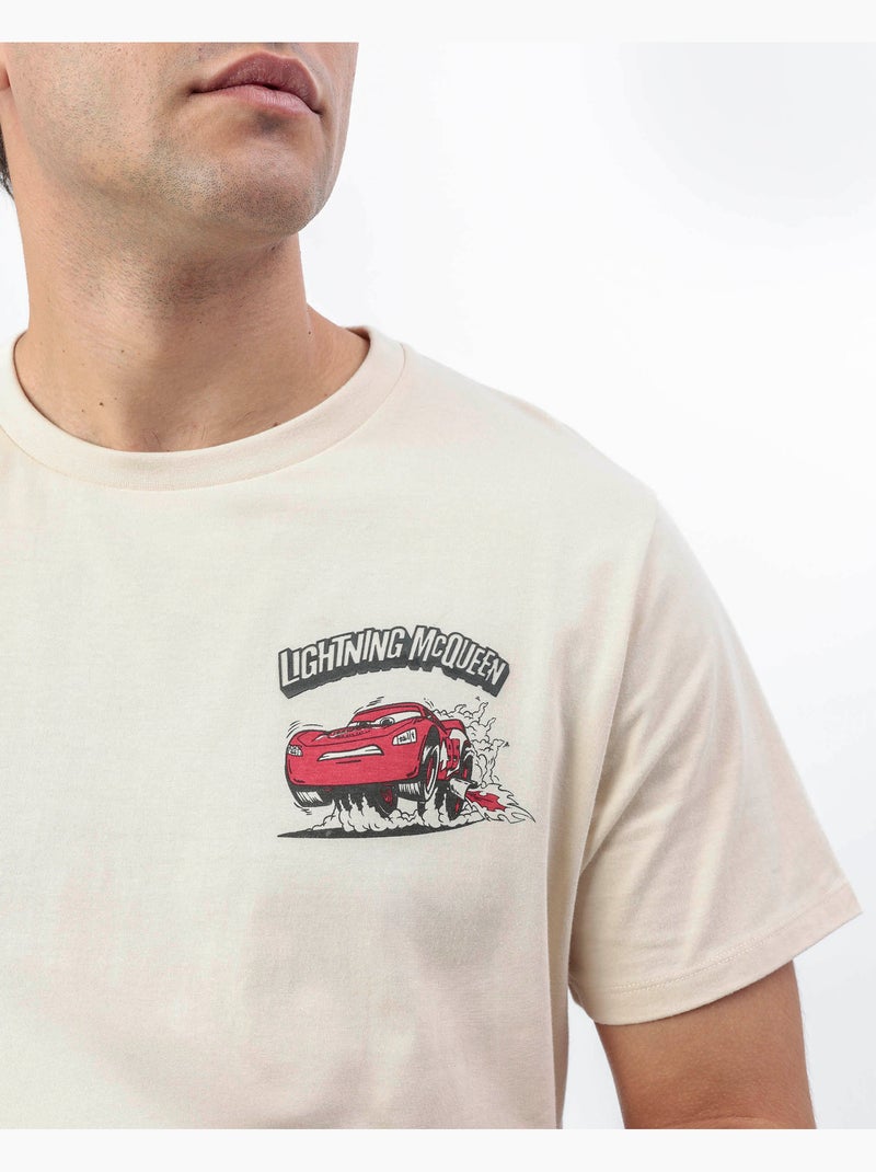 Pigiama a maniche corte da uomo Radiator Springs della Disney Cars Ecru - Kiabi