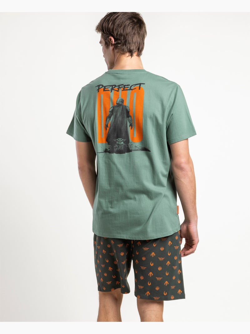 Pigiama a maniche corte da uomo STAR WARS MANDALORIAN Perfect Duo Verde - Kiabi
