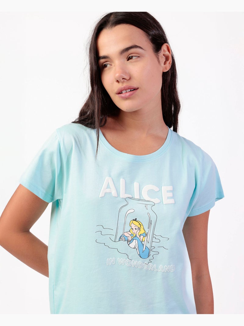 Pigiama a maniche corte Disney Alice blu da donna Blu - Kiabi