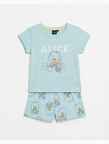 Pigiama a maniche corte Disney Blue Alice per bambine