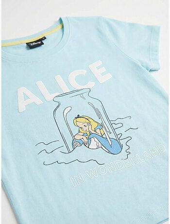 Pigiama a maniche corte Disney Blue Alice per bambine