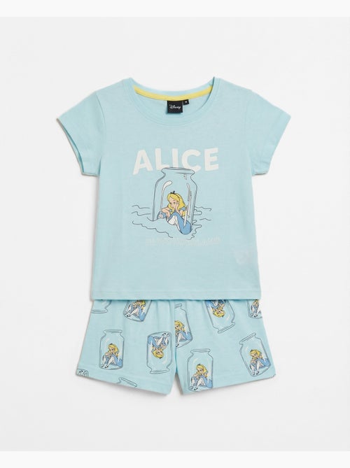 Pigiama a maniche corte Disney Blue Alice per bambine - Kiabi Pigiama a maniche corte Disney Blue Alice per bambine - Kiabi