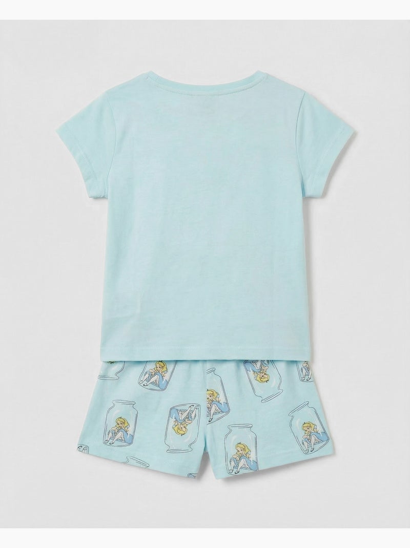 Pigiama a maniche corte Disney Blue Alice per bambine Blu - Kiabi