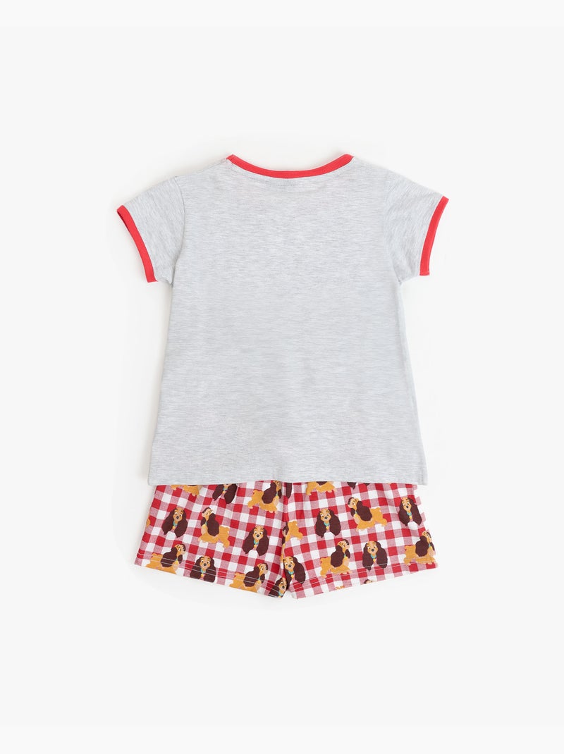 Pigiama a maniche corte DISNEY Lilli e il Vagabondo per bambine Rosso - Kiabi