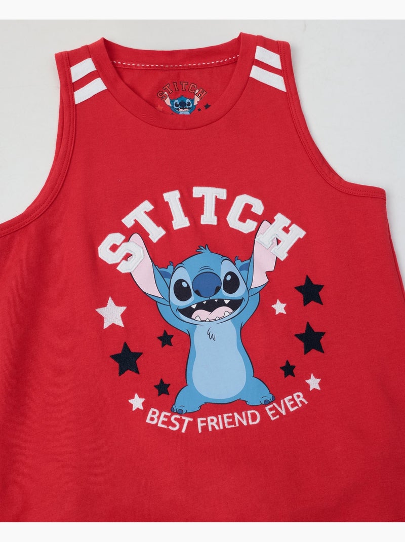 Pigiama a maniche corte DISNEY Stitch University per ragazze Rosso - Kiabi