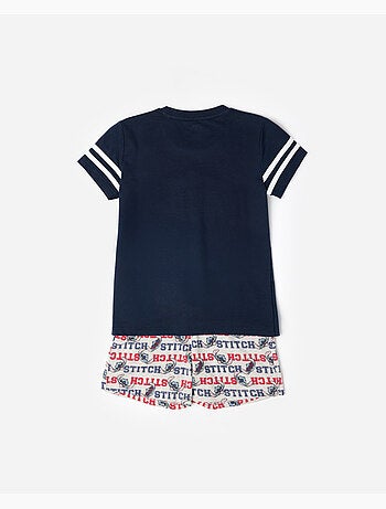Pigiama a maniche corte DISNEY Stitch University per ragazzi