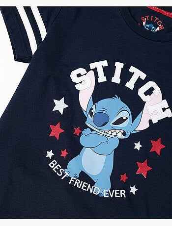 Pigiama a maniche corte DISNEY Stitch University per ragazzi