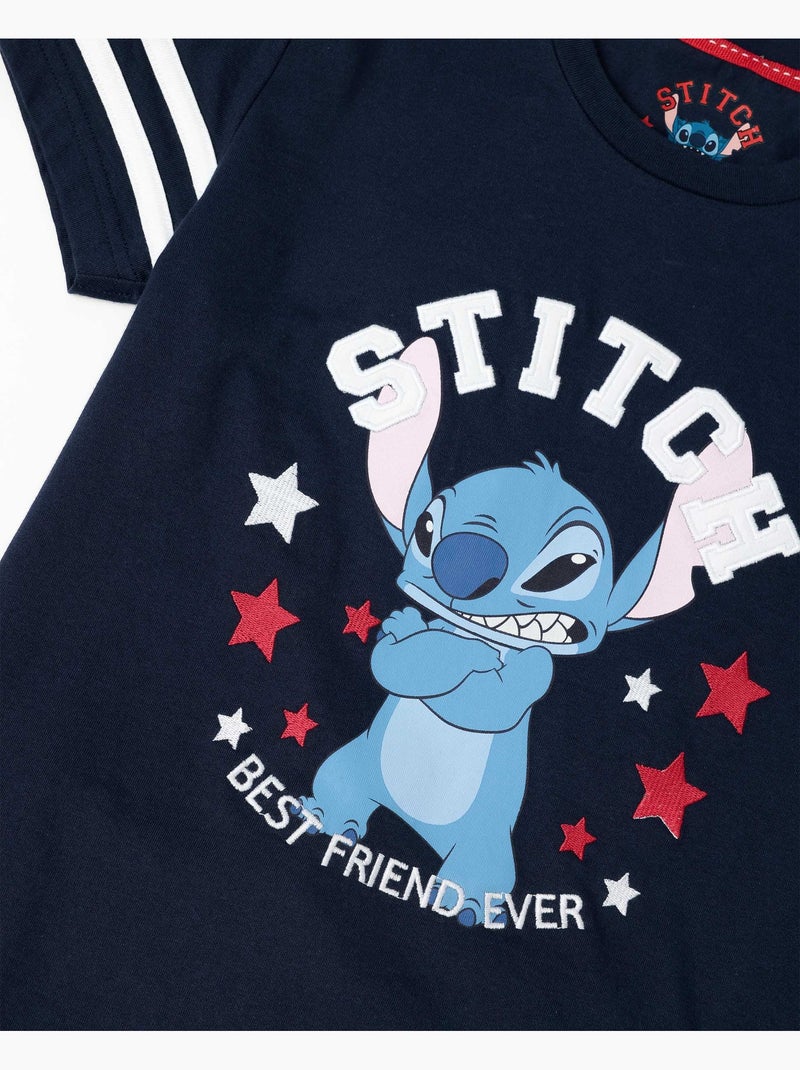 Pigiama a maniche corte DISNEY Stitch University per ragazzi Blu marino - Kiabi