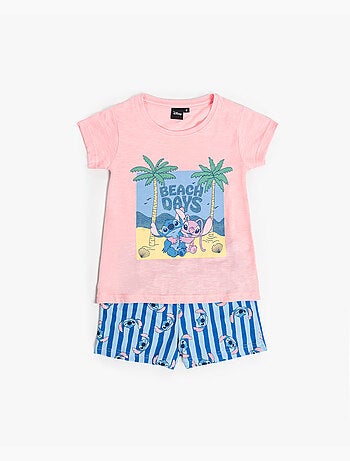 Pigiama a maniche corte DISNEY Stitch Waves per bambine
