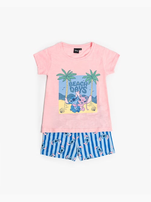 Pigiama a maniche corte DISNEY Stitch Waves per bambine - Kiabi Pigiama a maniche corte DISNEY Stitch Waves per bambine - Kiabi