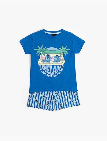 Pigiama a maniche corte DISNEY Stitch Waves per bambini