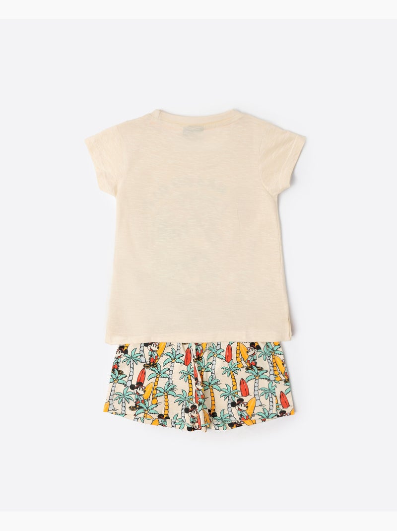 Pigiama a maniche corte DISNEY Surf S Up per bambine Crema - Kiabi