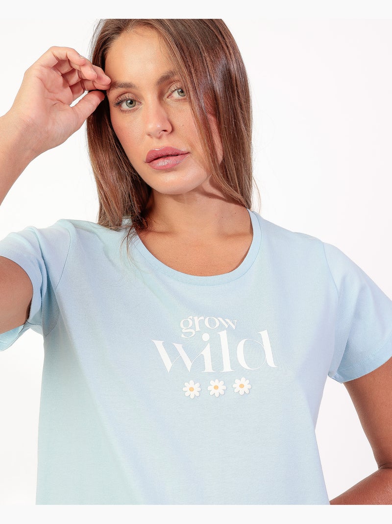 Pigiama a maniche corte Grow Wild da donna ADMAS Blu - Kiabi
