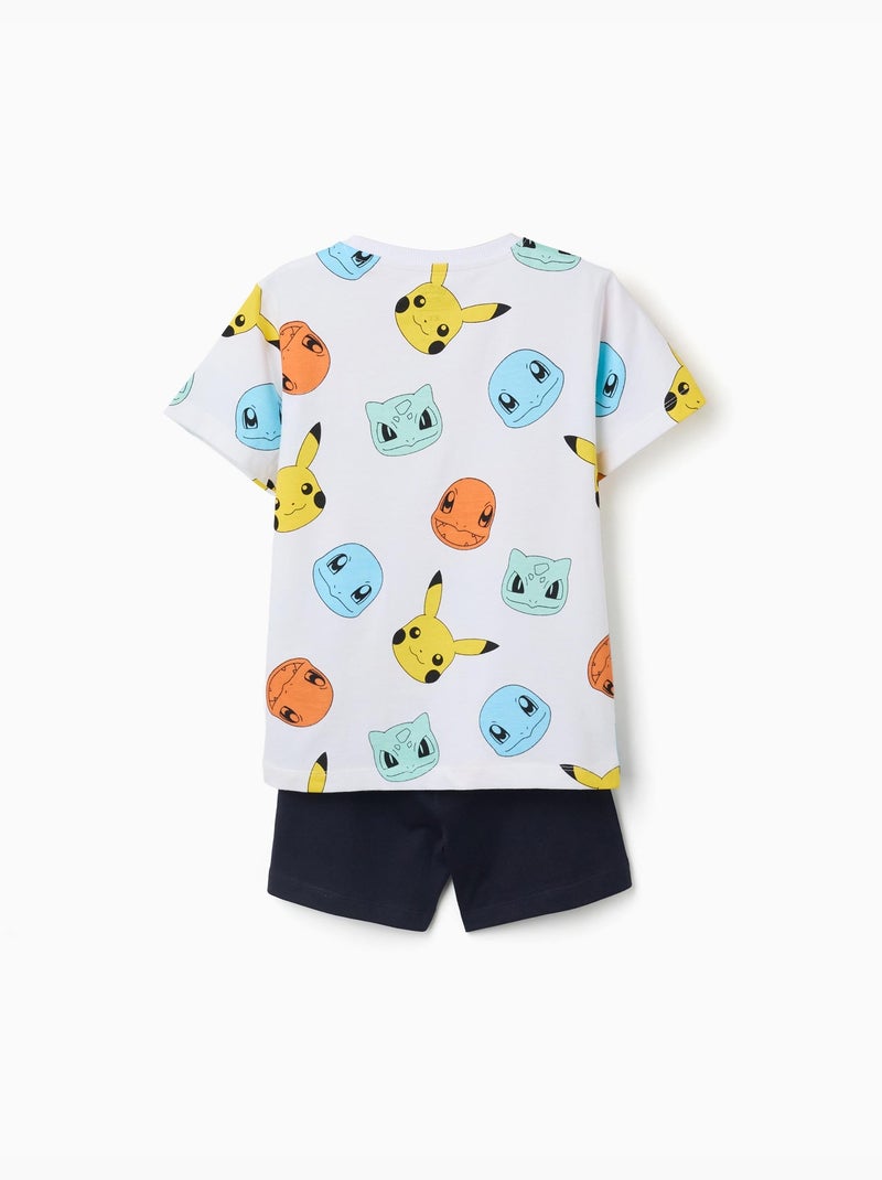 Pigiama a maniche corte in cotone con stampe Pokémon Bianco - Kiabi