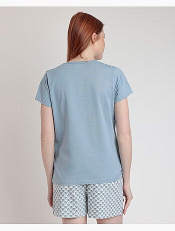 Pigiama a maniche corte in stile greco da donna STAY AT HOME