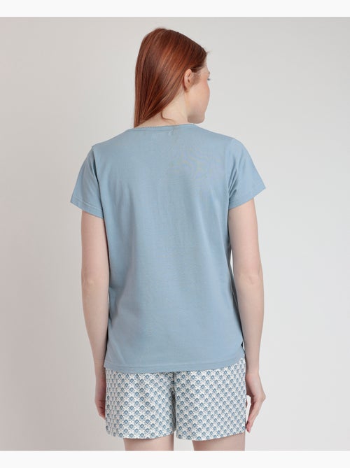 Pigiama a maniche corte in stile greco da donna STAY AT HOME - Kiabi Pigiama a maniche corte in stile greco da donna STAY AT HOME - Kiabi