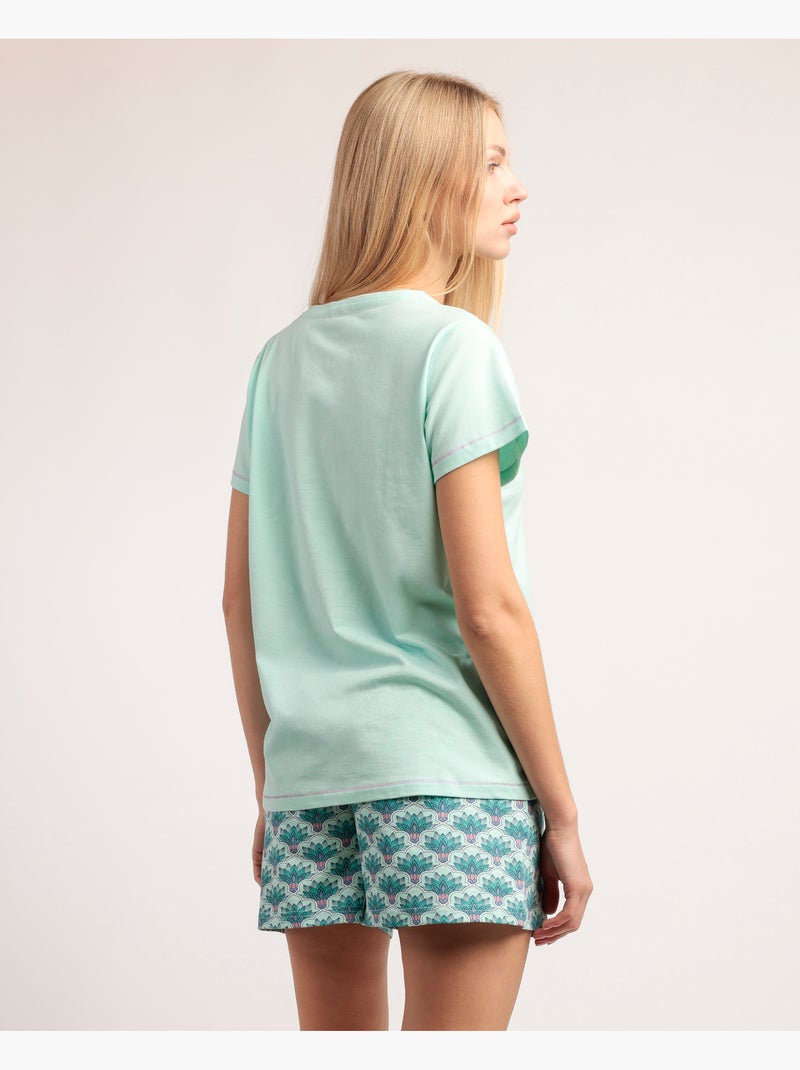 Pigiama a maniche corte Jasmine da donna DISNEY Blu acqua - Kiabi