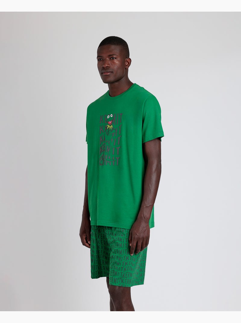 Pigiama a maniche corte Kermit da uomo DISNEY Verde - Kiabi