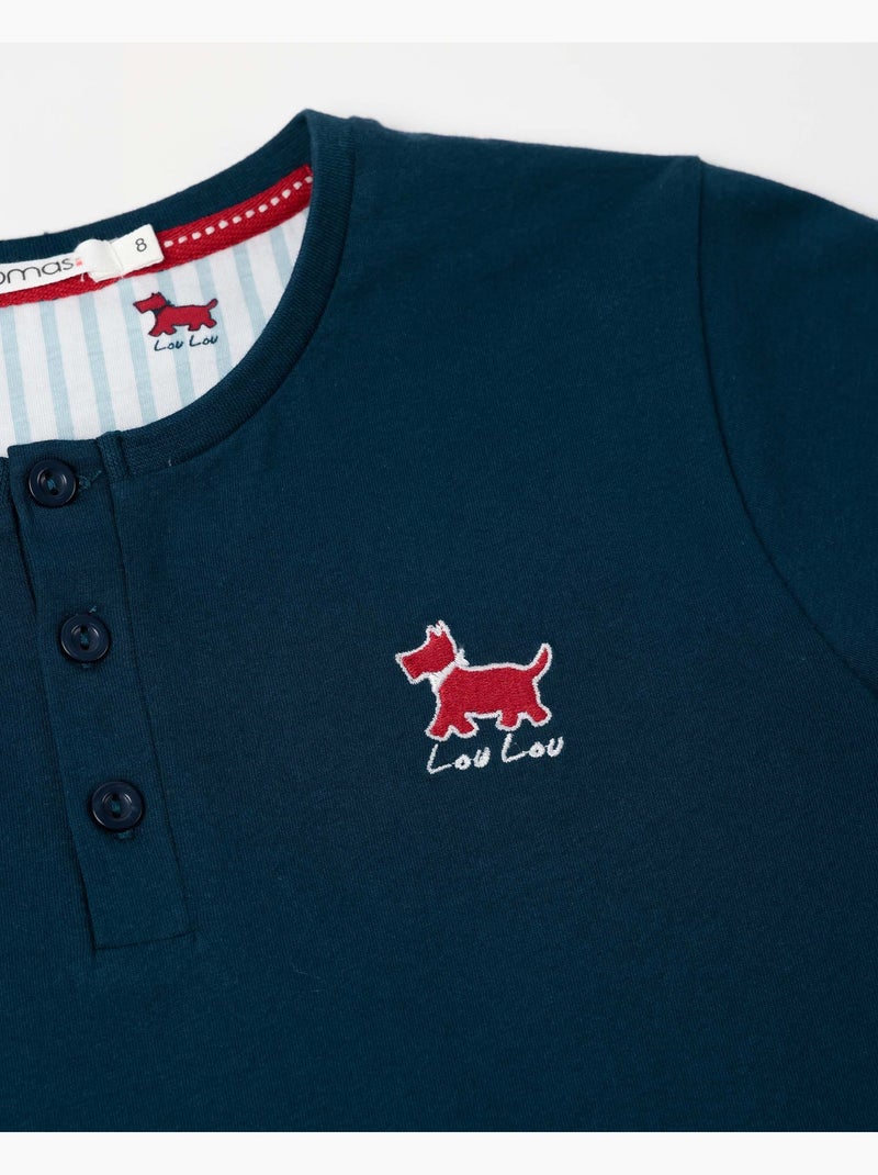 Pigiama a maniche corte Lou Lou Stripes per ragazzi ADMAS Blu marino - Kiabi