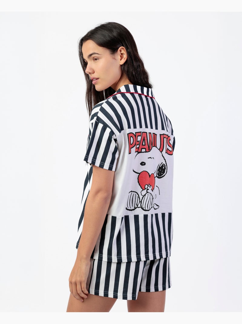 Pigiama a maniche corte Love Sailor da donna PEANUTS Blu marino - Kiabi