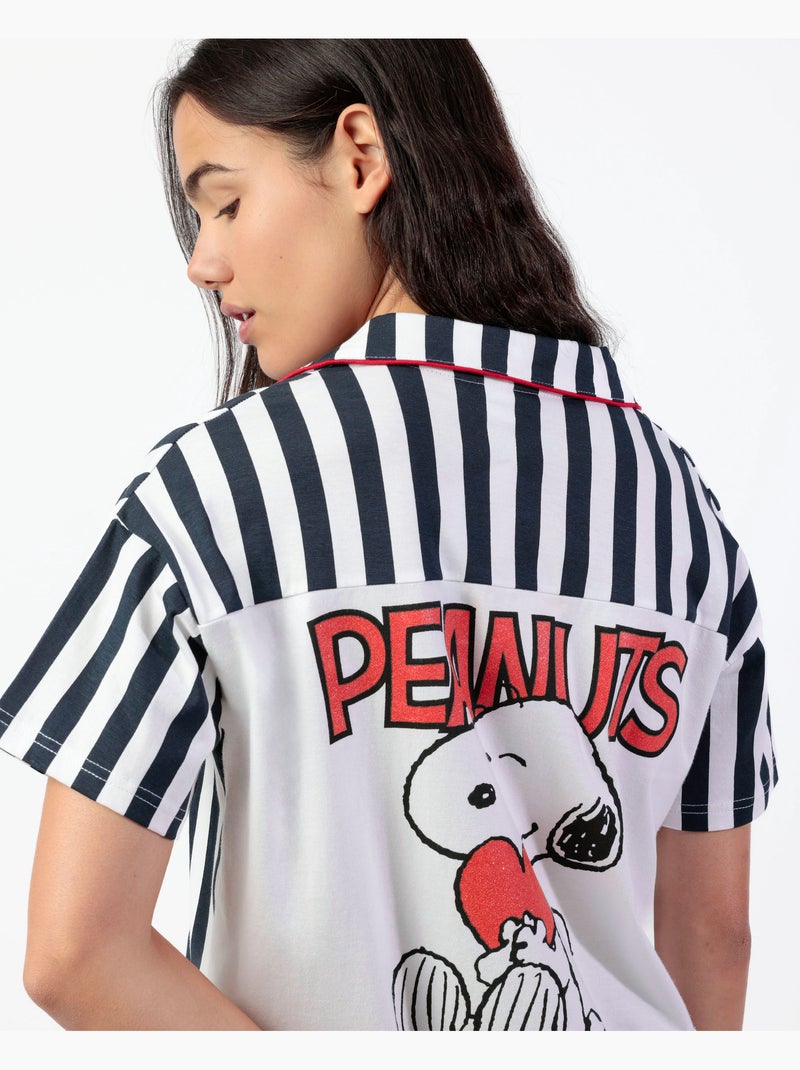 Pigiama a maniche corte Love Sailor da donna PEANUTS Blu marino - Kiabi