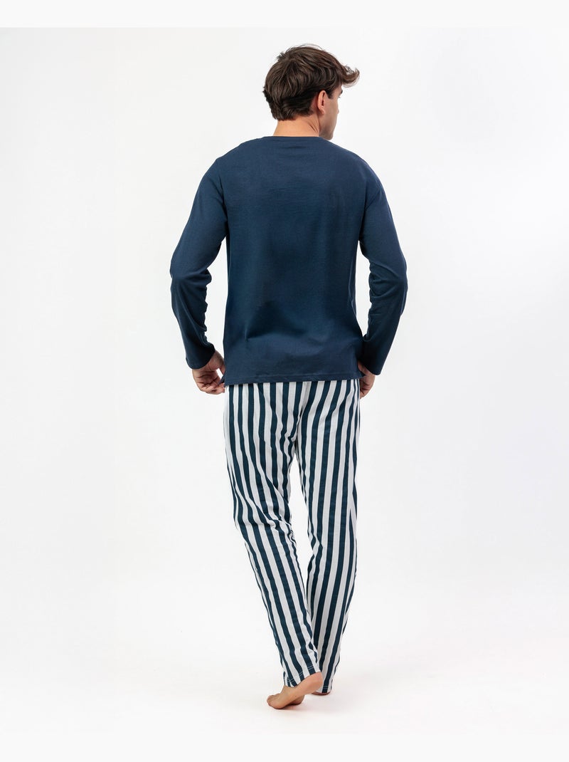 Pigiama a maniche corte Love Sailor da uomo PEANUTS Blu marino - Kiabi