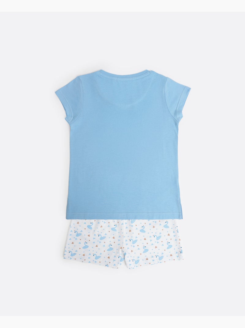 Pigiama a maniche corte per bambine ADMAS Dancing With Swans Blu - Kiabi