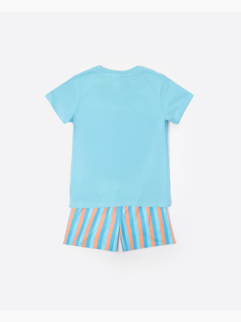 Pigiama a maniche corte per bambini PEANUTS Snoopy Van Blu - Kiabi