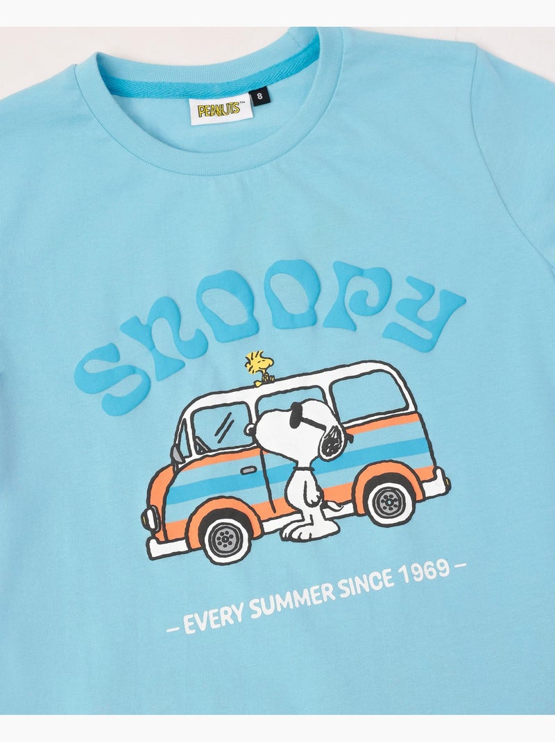 Pigiama a maniche corte per bambini PEANUTS Snoopy Van Blu - Kiabi